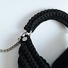 Gehaakte crossbody tas | Zwart