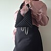 Gehaakte crossbody tas | Zwart