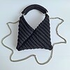 Gehaakte crossbody tas | Zwart