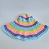 Gehaakte zonnehoed | Pastel regenboog
