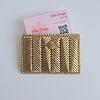 Geweven pasjeshouder | Metallic goud