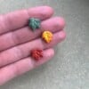 Handgemaakte herfstige blaadjes oorbellen - set van 4