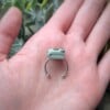 Handgemaakte ring met boekje en blaadje - Verstelbaar