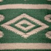 Handgeweven groen schapenwollen kussen (bank of woonkamer)
