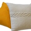 Handgeweven wit schapenwollen kussen (bank of woonkamer)