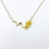 Ketting met Steenvormige Hanger Gevuld met Echte Bloemen uit Amsterdam