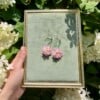 Micro Gehaakte Lotus Oorbellen