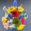 Mini viltbloemen Boeketje 8-10 cm lang