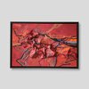 Mixed media abstract - rood moezel