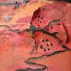 Mixed media abstract - rood moezel