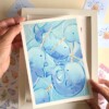 Narwal Art Print (A5) – Schattige, Eco-vriendelijke Illustratie op Henneppapier