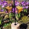 Oorbellen “Golden Earth” – driehoekige Miyuki oorbellen met verguld zilver, 5 cm