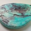 Oorbellen kunst druppel turquoise