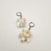 Puzzelstukjes Oorbellen met Pastelkleurige Bloemen