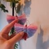 Rainbow macramé earrings