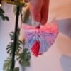 Rainbow macramé earrings