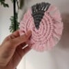 Roze/grijze onderzetter