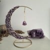 Staande Suncatcher met maan en amethist.