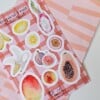 Stickervel fruit – 10 vrolijke vinyl stickers (10x15 cm) - Anna-Mae Studio