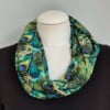 Tricot colsjaal (groen, blauw | Pretty peacock)