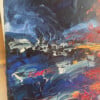Uniek schilderij: Ignited in the deep - Acryl op canvas