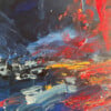 Uniek schilderij: Ignited in the deep - Acryl op canvas