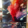 Uniek schilderij: Ignited in the deep - Acryl op canvas