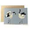 Wenskaart 'Japanse kraanvogels'