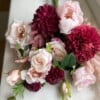 Zijden bloemen boeket “salmora”