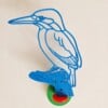 3d-geprinten wanddecoratie ijsvogel Milly 180 x 130,5 x 4 mm
