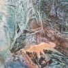 Abstract schilderij - ocean breeze - blauw goud met passe partout