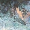 Abstract schilderij - ocean breeze - blauw goud met passe partout