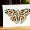 Art Deco Butterfly A6 Kaart, Vlinder Illustratie
