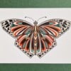 Art Deco Butterfly A6 Kaart, Vlinder Illustratie