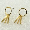 Circle Drops gouden oorbellen