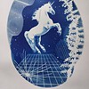 Cyanotype negatieven: paarden en eenhoorns