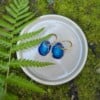 Faux agate steen oorbellen blauw - variant A