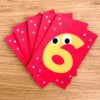 Feestbundel: Nummer 6 Taarttopper + 5 Uitnodigingen – Handgemaakt & Uniek