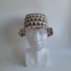 Gehaakte bucket hat | Groen, roze en beige