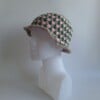 Gehaakte bucket hat | Groen, roze en beige