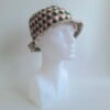 Gehaakte bucket hat | Groen, roze en beige
