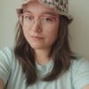 Gehaakte bucket hat | Groen, roze en beige