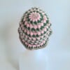 Gehaakte bucket hat | Groen, roze en beige