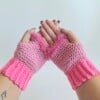 Gehaakte handschoenen - gehaakte vingerloze handschoenen | Barbie girl