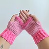 Gehaakte handschoenen - gehaakte vingerloze handschoenen | Barbie girl