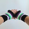 Gehaakte handschoenen - gehaakte vingerloze handschoenen | Beetlejuice vibes