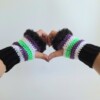 Gehaakte handschoenen - gehaakte vingerloze handschoenen | Beetlejuice vibes