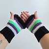 Gehaakte handschoenen - gehaakte vingerloze handschoenen | Beetlejuice vibes