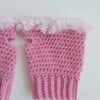Gehaakte handschoenen - gehaakte vingerloze handschoenen | Roze en lichtroze