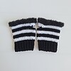 Gehaakte handschoenen - gehaakte vingerloze handschoenen | Zwart en wit